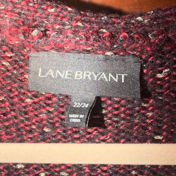 Lane Bryant Burgundy Knit Sweater - Picture 2 of 3